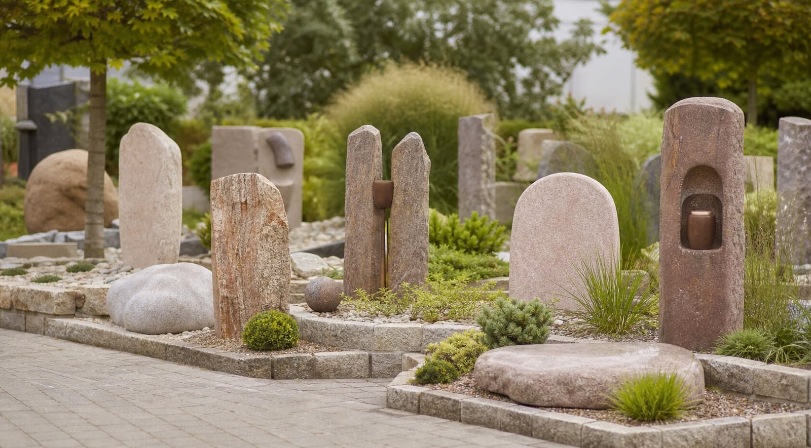 Grabmal-Ausstellung des Steinmetzbetriebs Borgwardt